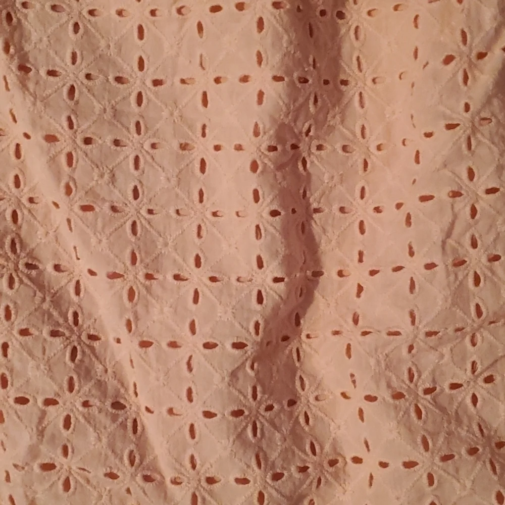Everly Crop Top Womens Size S Eyelet Lace Pink summer Whimzie Cotton